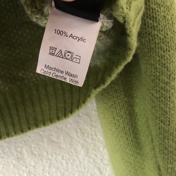 Shein Cropped Green Daisy Floral Oversized Boxy Cardigan Sweater - Picture 5 of 5